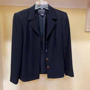 Liz Claiborne petite black button suit blazer